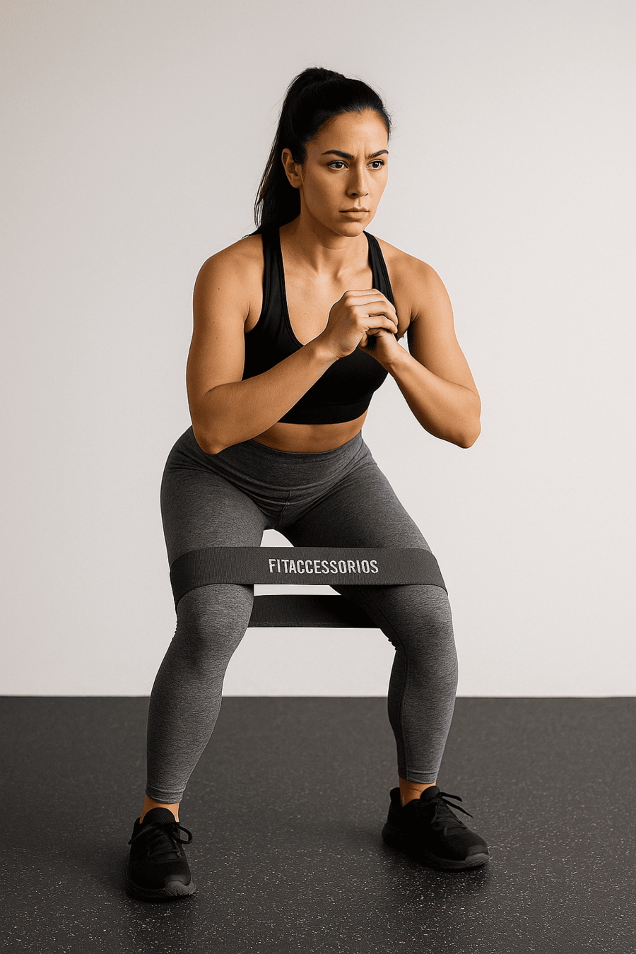 Caminata lateral con banda de resistencia