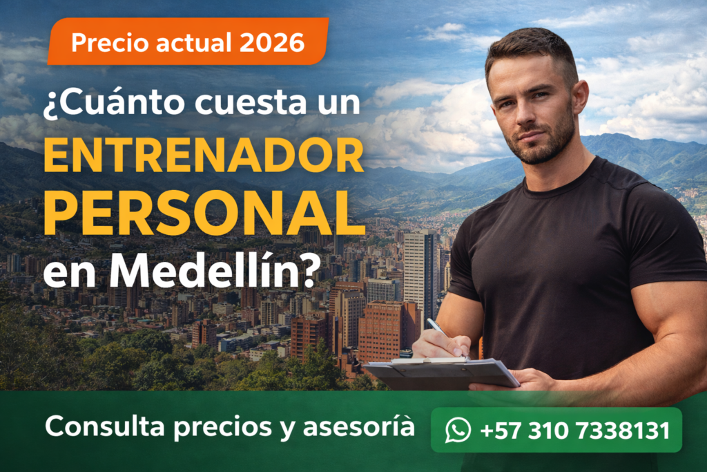 Precio entrenador personal en Medellín 2026 | ¿Cuánto cuesta realmente?